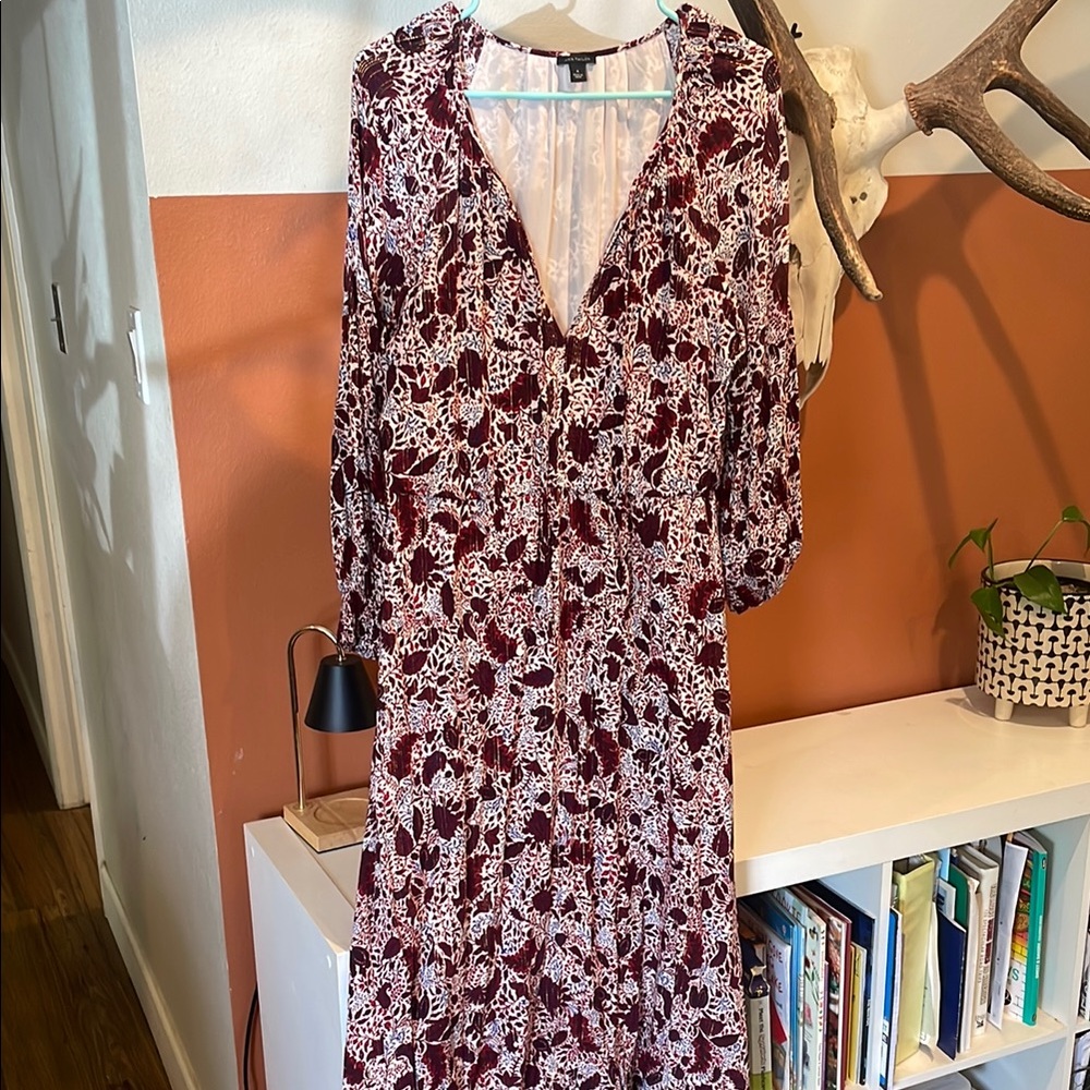 Floral V-Neck Ann Taylor Dress - Maxi
